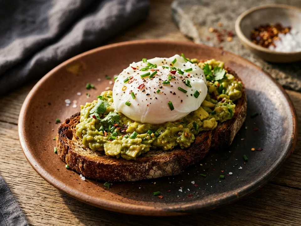 Avocado-Toast mit pochiertem Ei