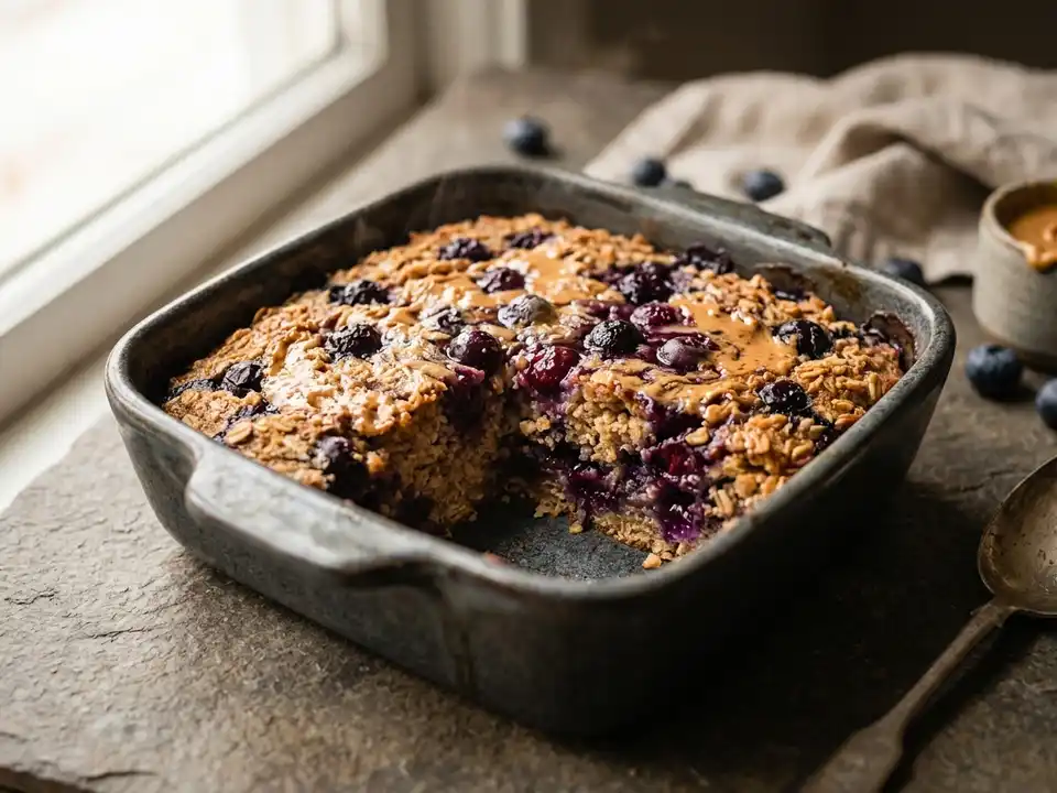 Baked Oats mit Beeren