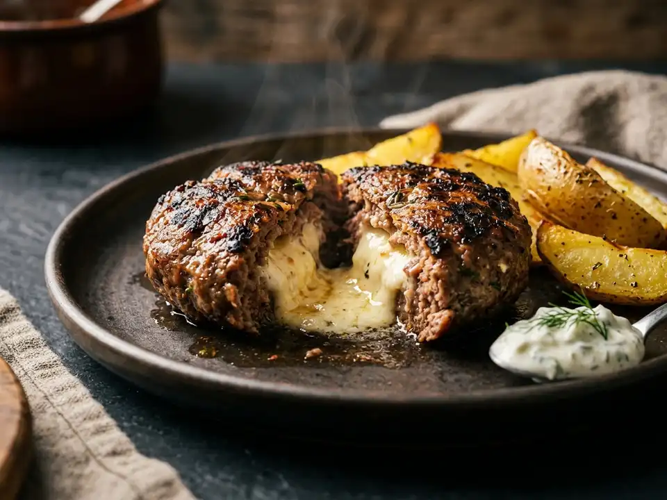Bifteki mit Ofenkartoffeln