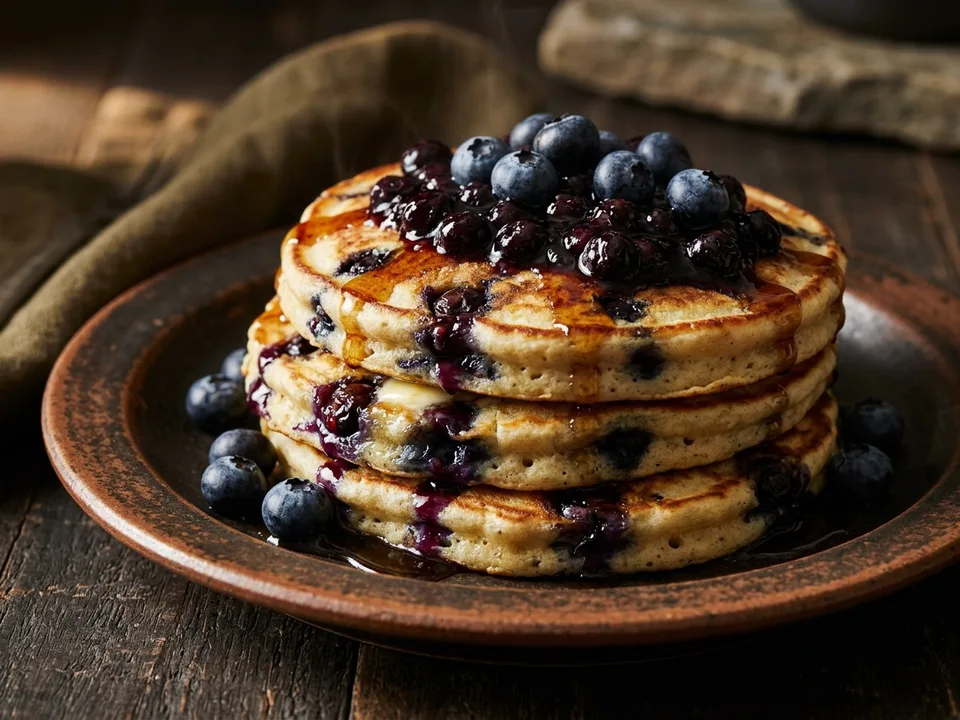 Blaubeer-Pancakes