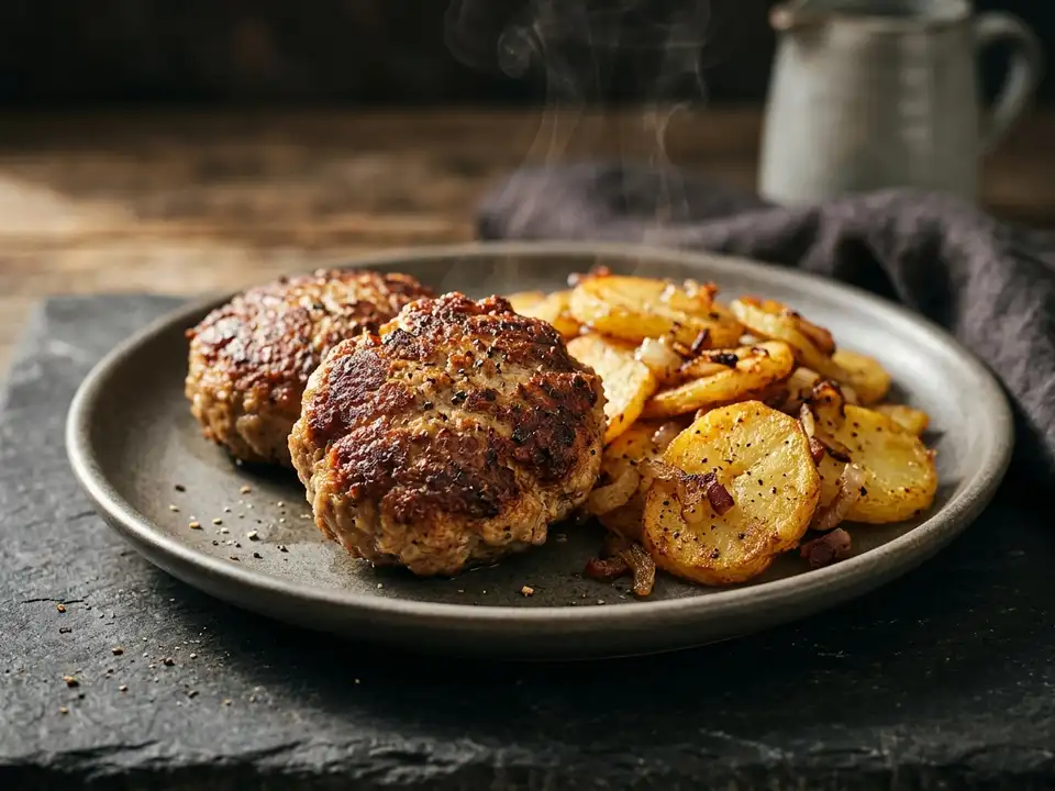Buletten mit Bratkartoffeln