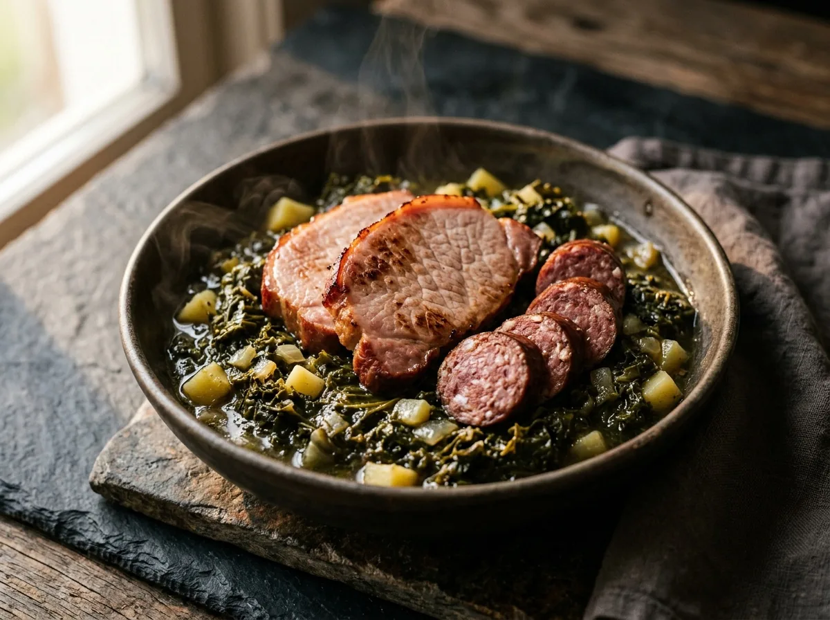 Grünkohl mit Kassler und Mettwurst
