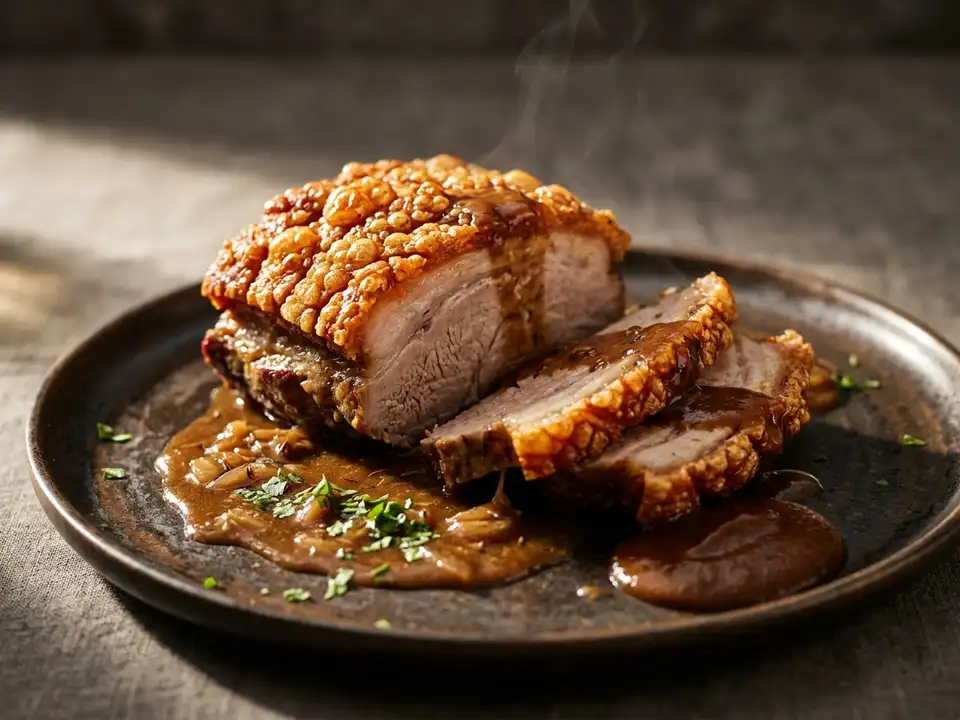Krustenbraten mit Biersoße