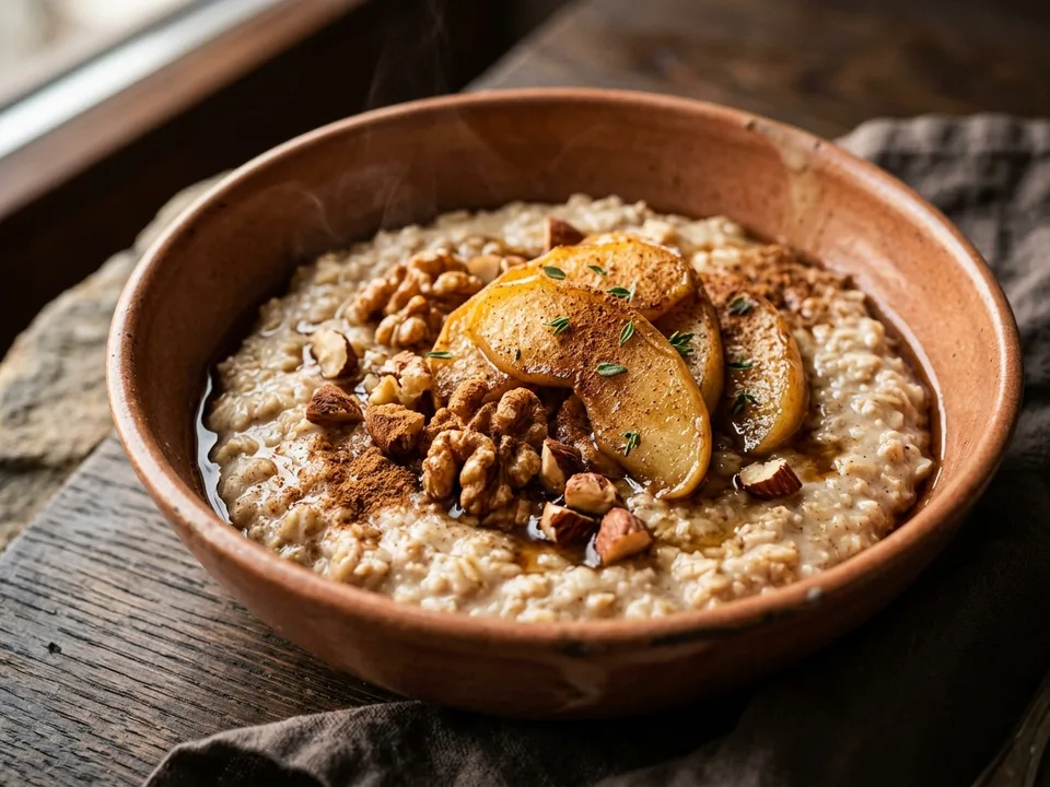 Porridge mit Apfel & Zimt