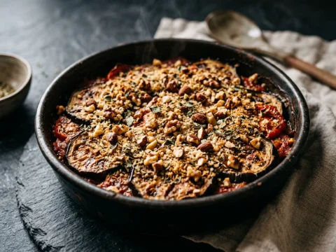 Auberginenauflauf vegan