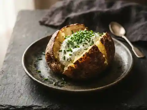 Backkartoffel mit Sour Cream und Kräuterquark