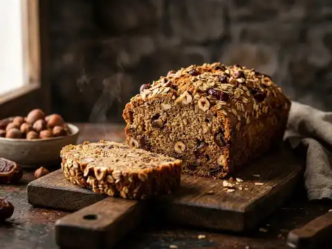 Bananenbrot mit Datteln & Haselnüssen