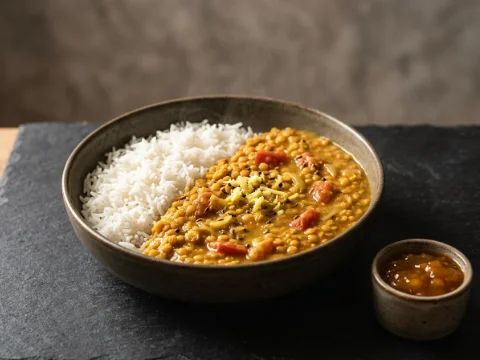 Basmati mit rotem Dhal