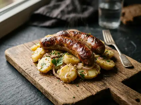Bratwurst mit Kartoffelsalat