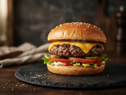 Burger mit Cheddar