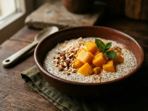 Chia-Pudding mit Mango