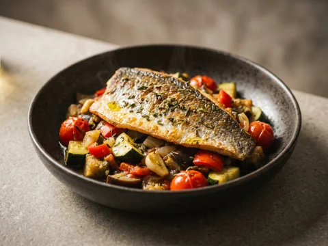 Doradenfilet auf Ratatouille