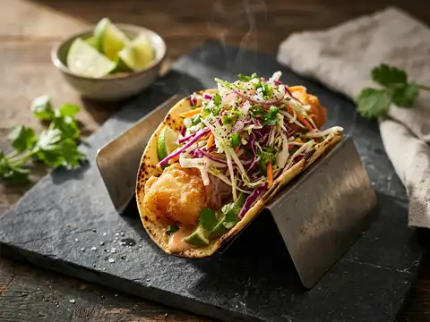 Fish Tacos mit Limetten-Krautsalat