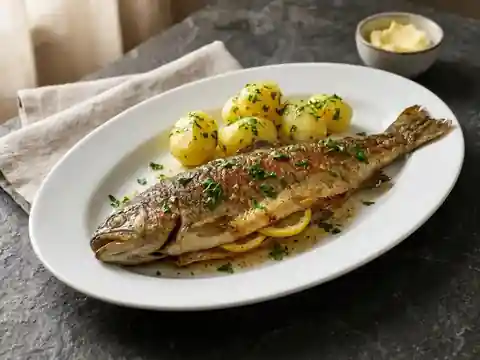 Forelle Müllerin mit Petersilienkartoffeln