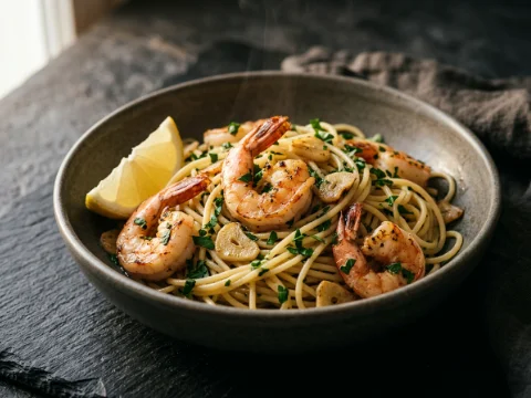 Garnelen-Spaghetti