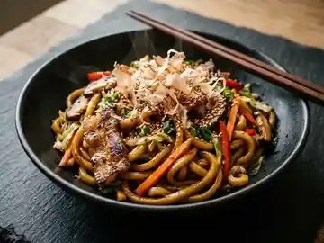 Gebratene Udon Nudeln nach japanischer Art – Yaki Udon