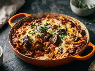 Gebrochene Auberginen-Lasagne