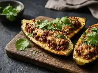 Gefüllte Zucchini mit Rinderhack