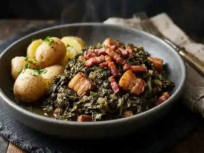 German Style Braised Kale With Pork