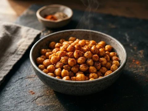 Geröstete Kichererbsen – knuspriger Snack und Topping