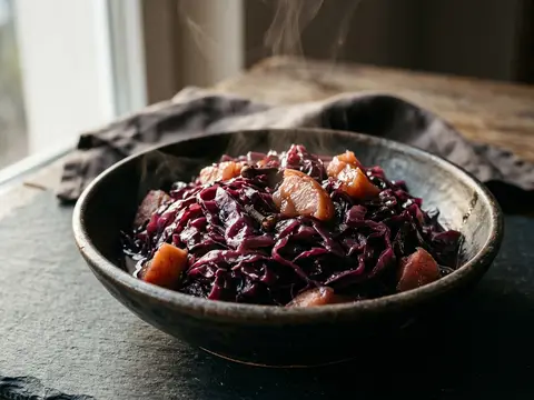 Geschmorter Rotkohl mit Apfel und Nelken
