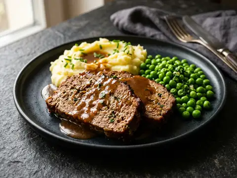 Hackbraten mit Kartoffelpüree