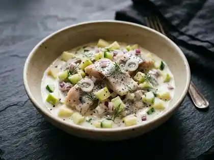 Hering in Sahnesauce