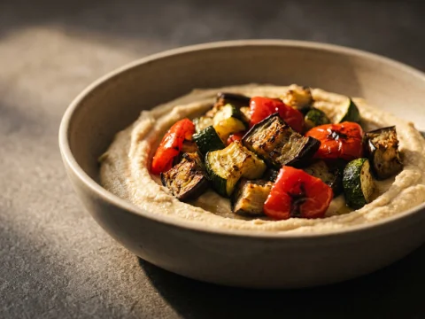 Hummus mit Ofengemüse