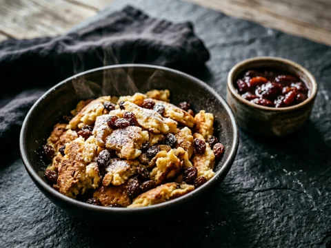 Kaiserschmarrn mit Pflaumenkompott