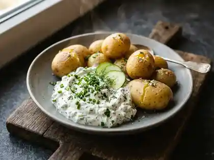 Kartoffeln mit Kräuterquark