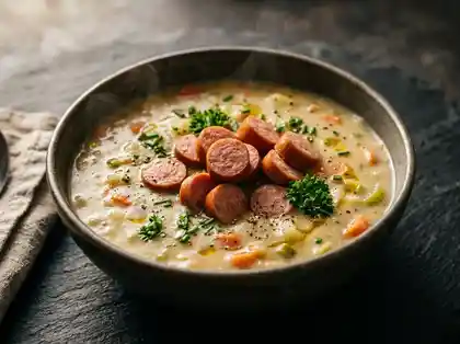 Kartoffelsuppe mit Würstchen