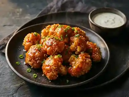 Knusprige Blumenkohl-Buffalo-Bites mit Cayenne