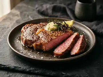Kurzgebratenes Rumpsteak natur
