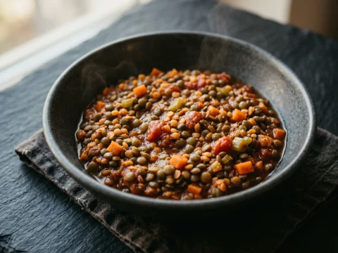 Linsen-Bolognese zum Einfrieren