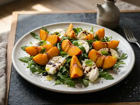Nektarinen-Mozzarella-Salat mit Basilikum