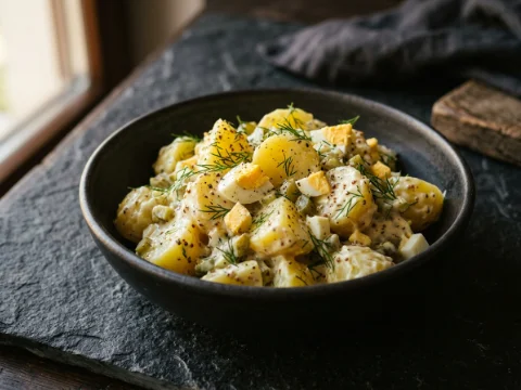 Norddeutscher Kartoffelsalat mit Mayonnaise