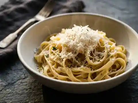 Nudeln mit Butter und Parmesan