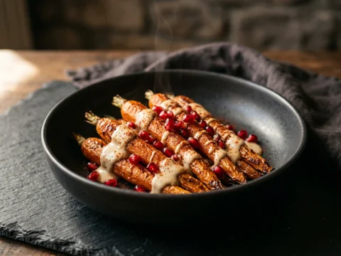 Ofenkarotten mit Tahini