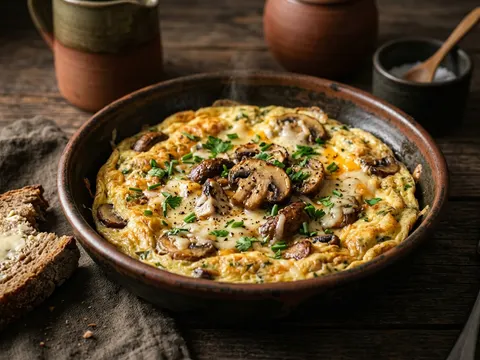 Omelett mit Champignons & Käse