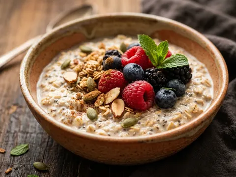 Overnight Oats mit Beeren