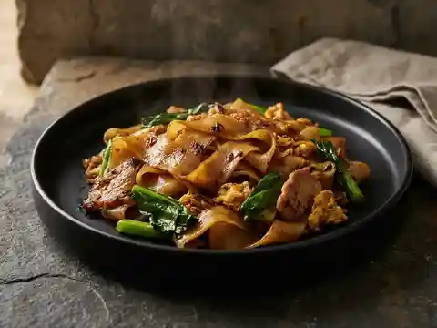 Pad See Ew Thailändische Reisnudelpfanne