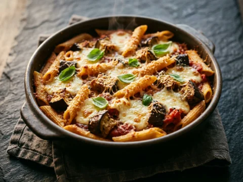 Pasta al Forno mit Aubergine