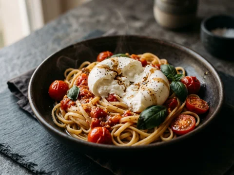 Pasta mit Burrata