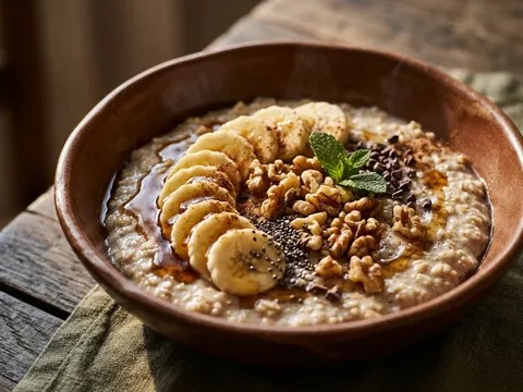 Porridge mit Banane & Honig