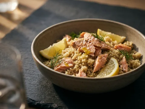 Power-Salat mit Quinoa und Lachs