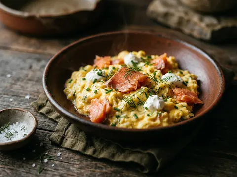 Rührei mit Lachs & Frischkäse