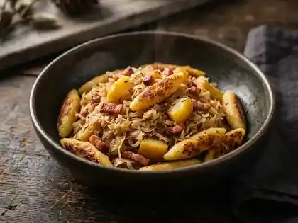 Schupfnudeln mit Sauerkraut