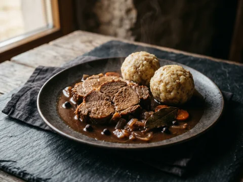 Schweinebraten mit Knödel