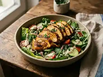 Shawarma-Hähnchen-Salat
