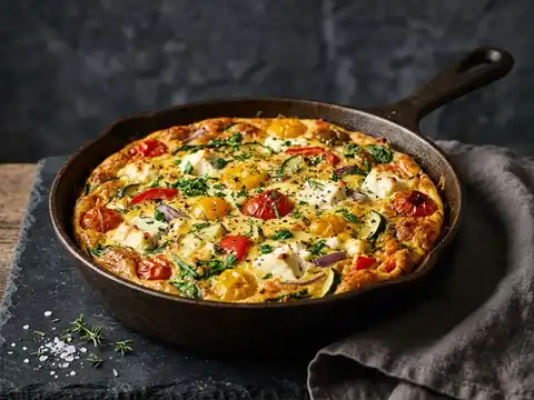 Sommerliche Gemüse-Frittata mit Feta